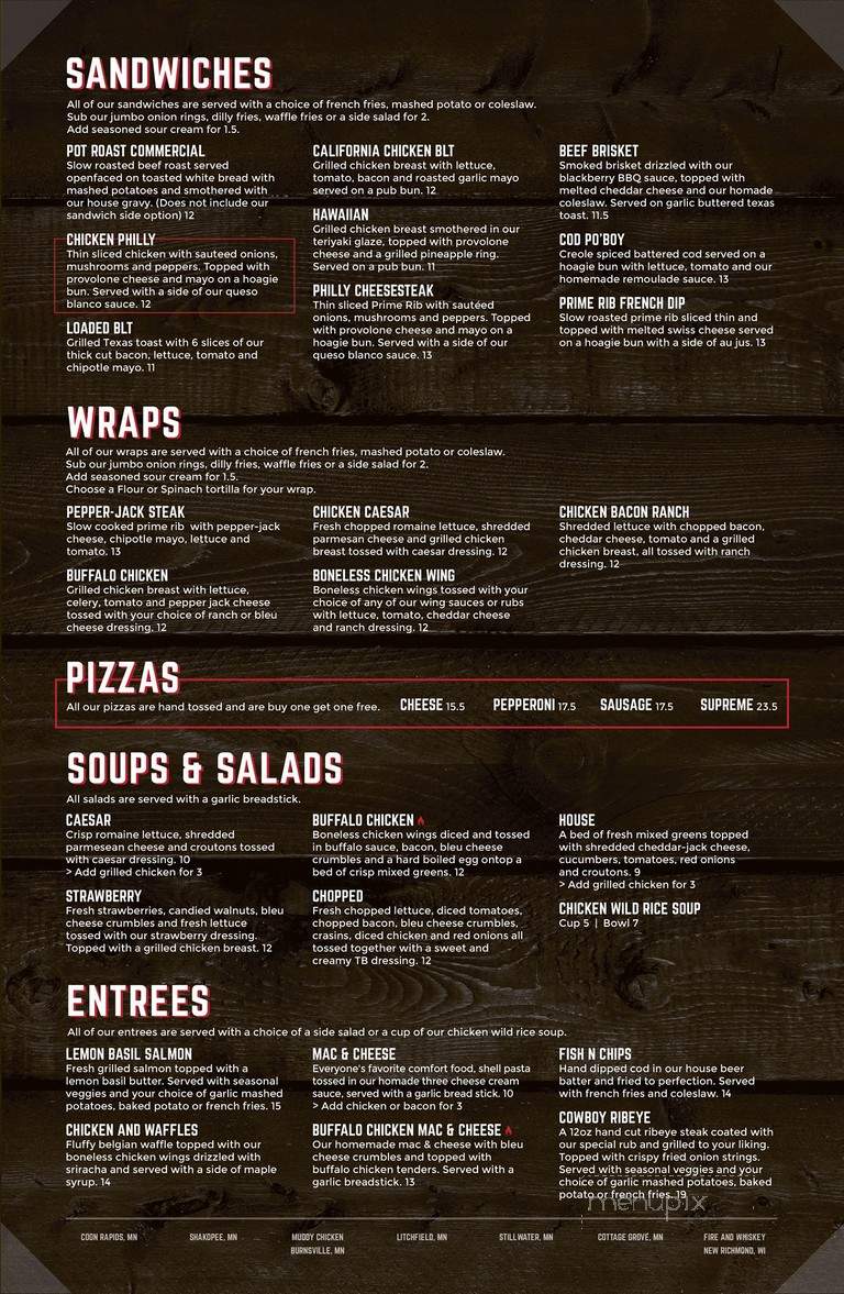 Muddy Cow - Shakopee, MN menu_pic