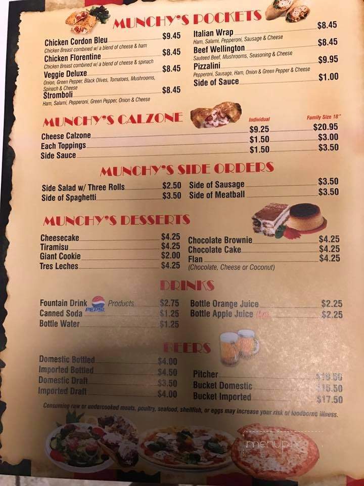 Munchy's Pizza - Margate, FL menu_pic