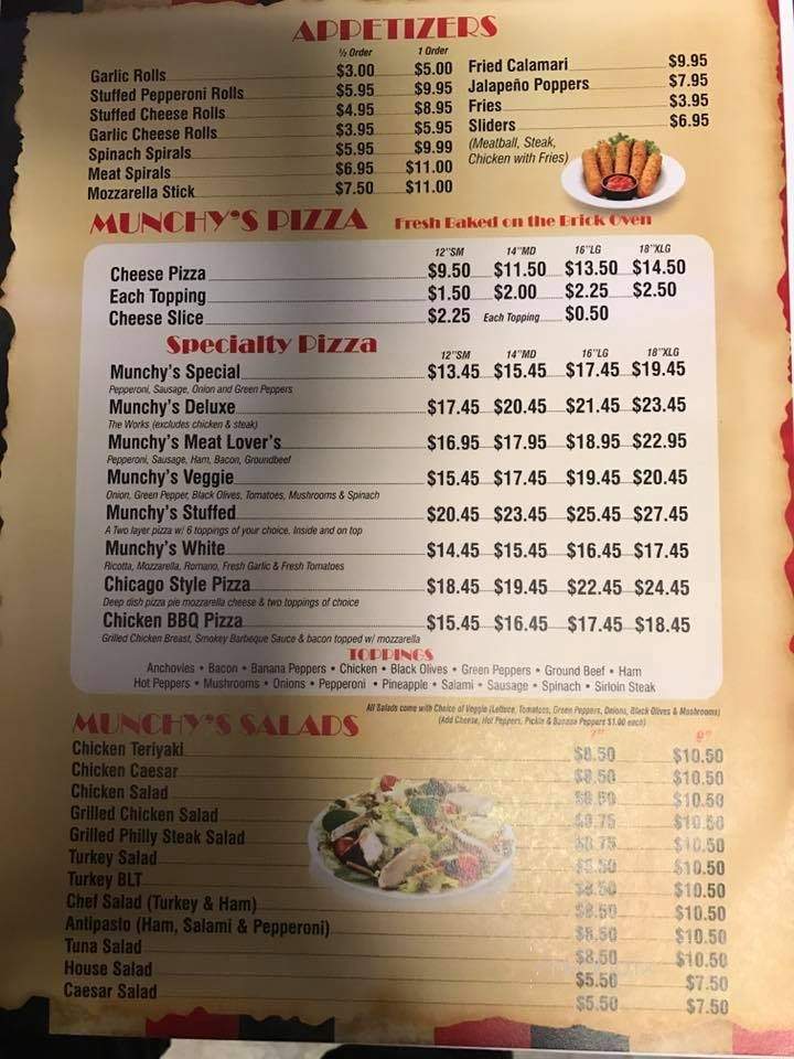 Munchy's Pizza - Plantation, FL menu_pic