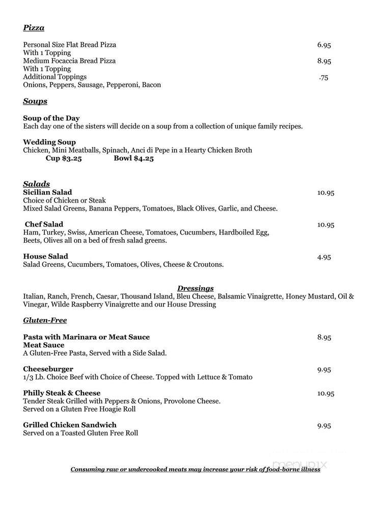 My Sister's Bistro - Greensburg, PA menu_pic