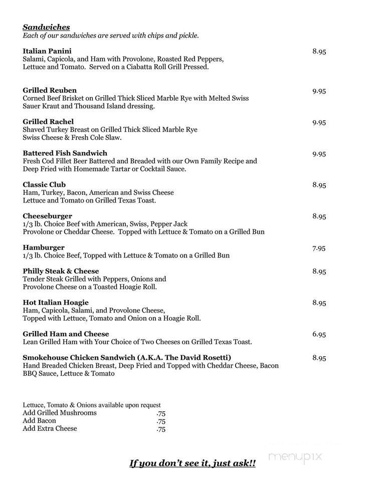 My Sister's Bistro - Greensburg, PA menu_pic