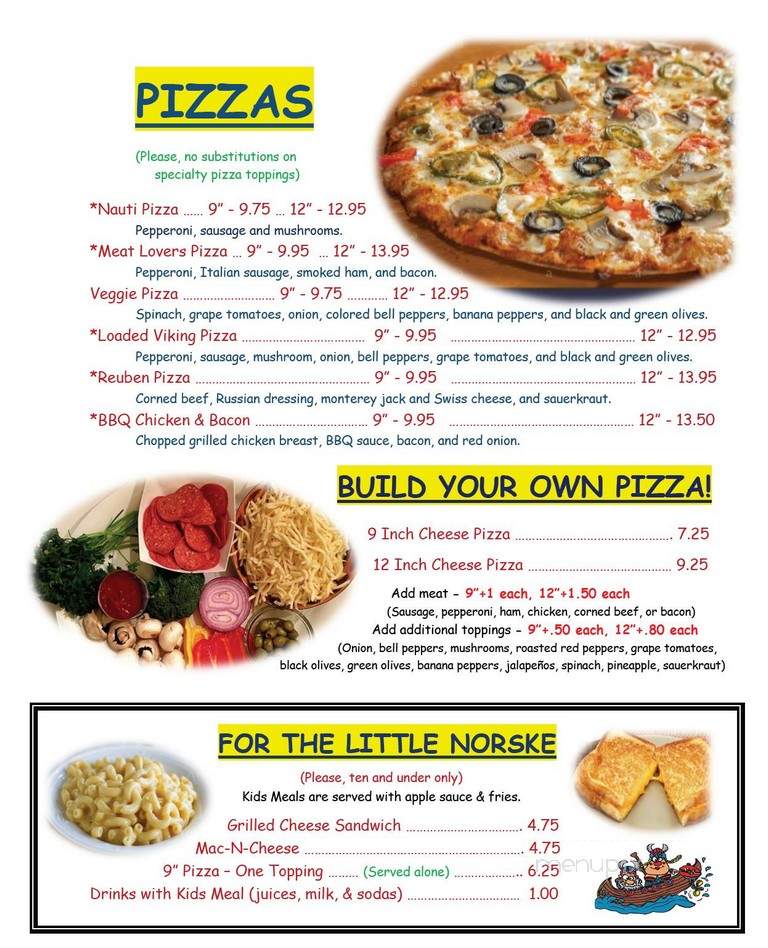Nauti Norske - Stoughton, WI menu_pic
