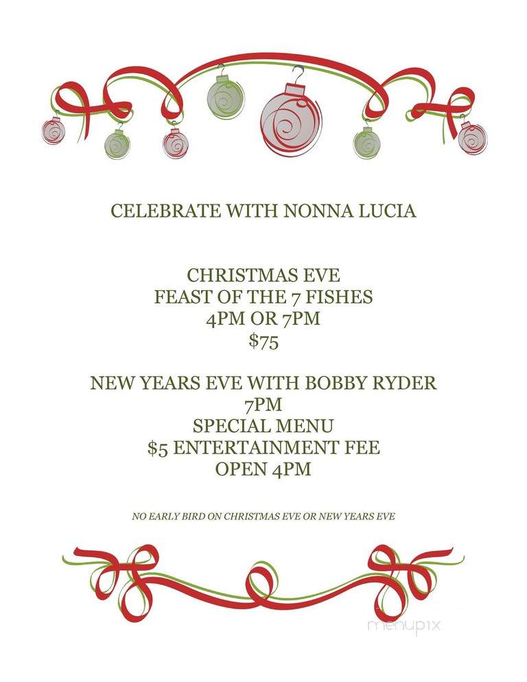 Nonna Lucia - Bluffton, SC menu_pic