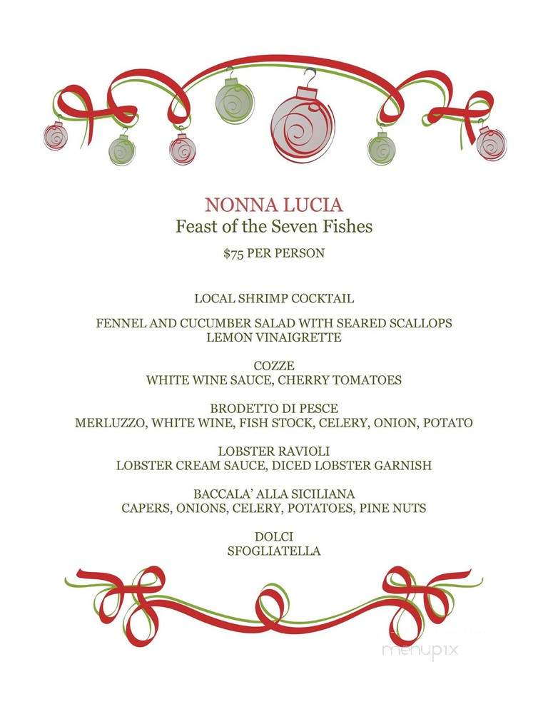 Nonna Lucia - Bluffton, SC menu_pic