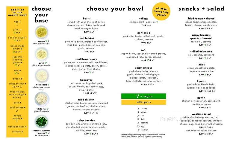 Noodlecat - Westlake, OH menu_pic