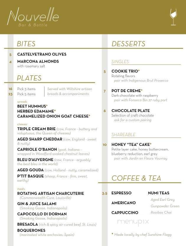 Nouvelle Bar & Bottle - Louisville, KY menu_pic