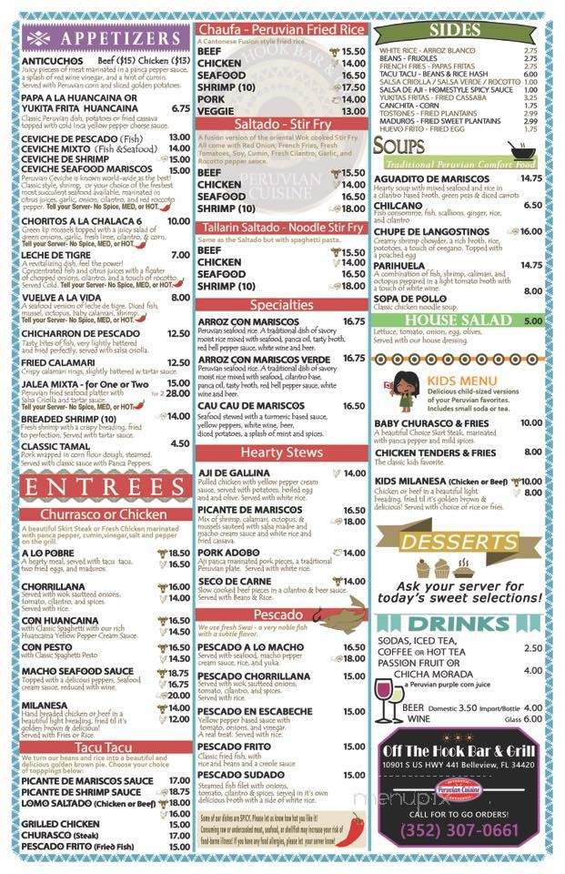 Off the Hook - Ocala, FL menu_pic