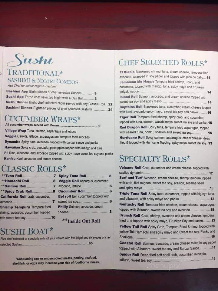 Oktopi - Pawleys Island, SC menu_pic
