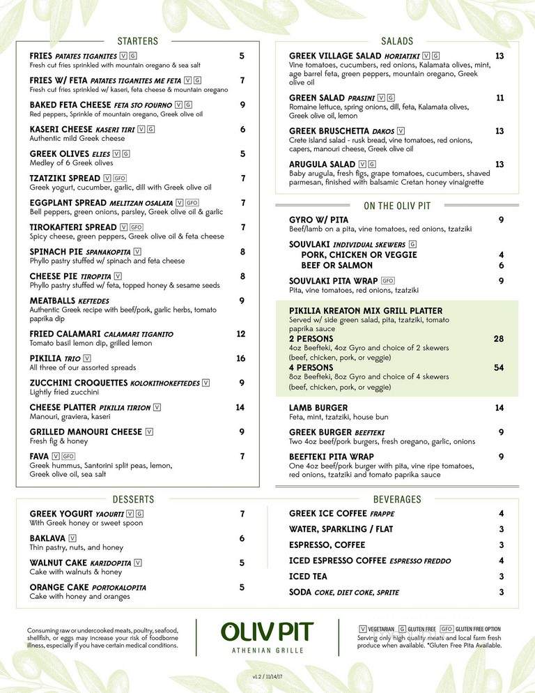 Oliv Pit - Boca Raton, FL menu_pic