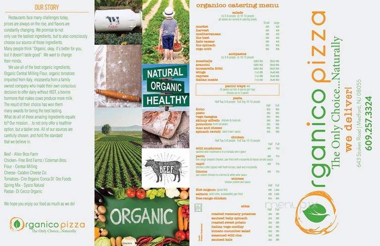 Organico Pizza - Ocean City, NJ menu_pic