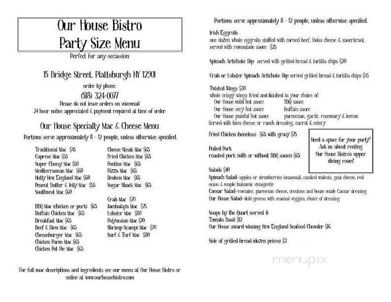 our house bistro