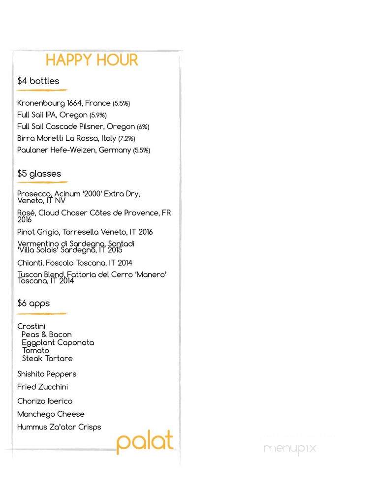 Palat Miami - Miami, FL menu_pic
