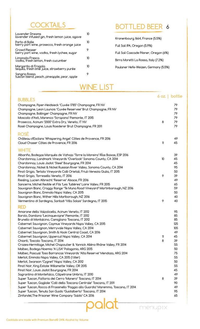 Palat Miami - Miami, FL menu_pic