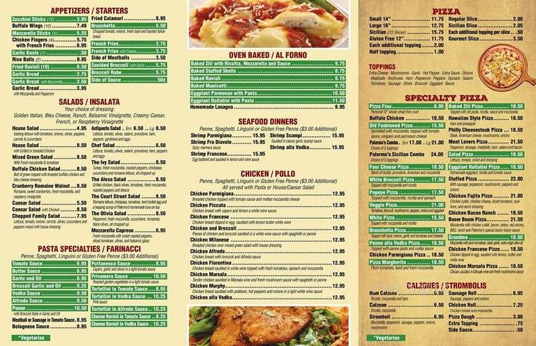 Palermo's Pizzeria - Parsippany-Troy Hills, NJ menu_pic