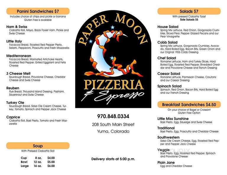 Paper Moon Pizzeria - Yuma, CO