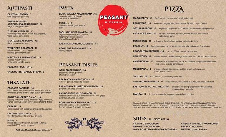 Peasant Pizzeria - Dallas, TX