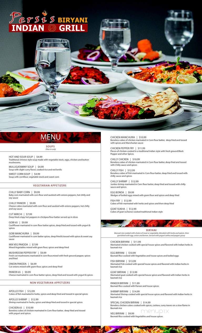 Persis Biryani Indian Grill - Jersey City, NJ menu_pic