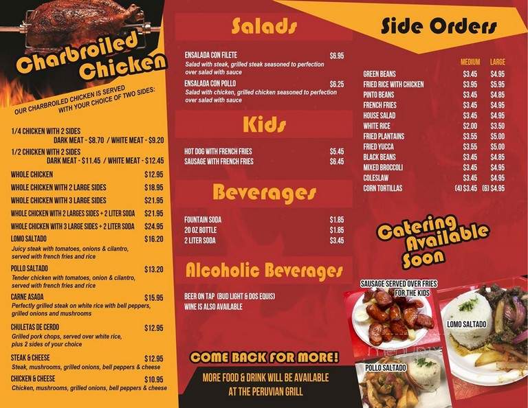 Peruvian Chicken & Grill - Damascus, MD menu_pic