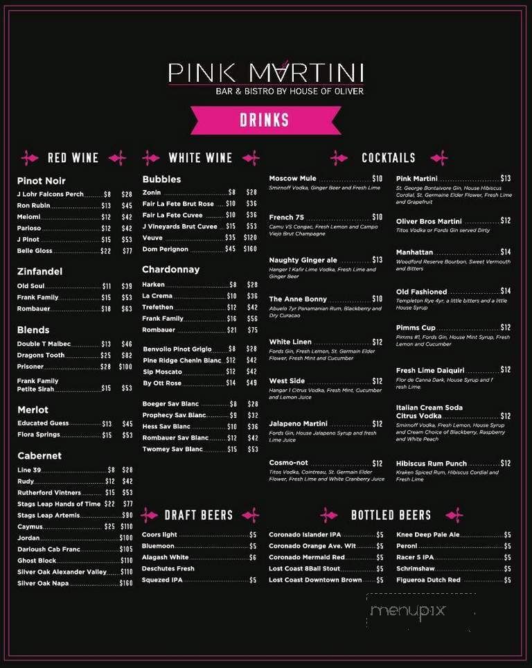 Pink Martini Bar and Bistro By House of Oliver - Rocklin, CA