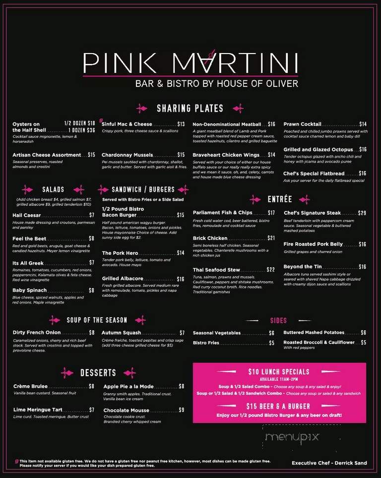 Pink Martini Bar and Bistro By House of Oliver - Rocklin, CA