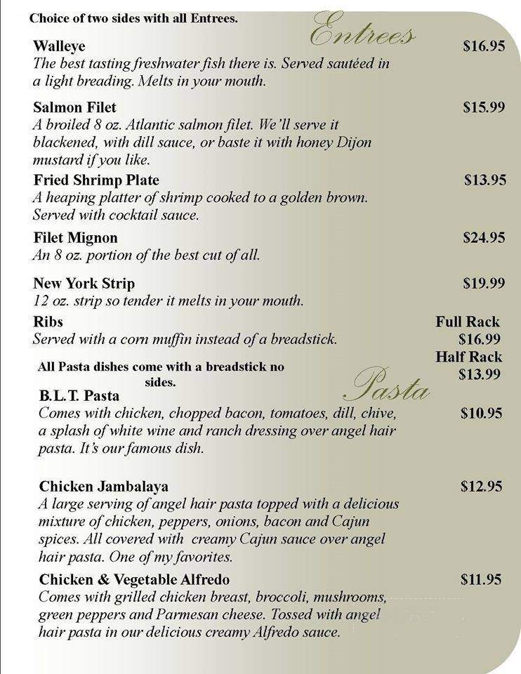 Pioneer Tavern - Marietta, OH menu_pic