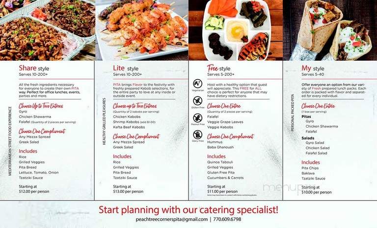 Pita Mediterranean Street Food - Norcross, GA menu_pic