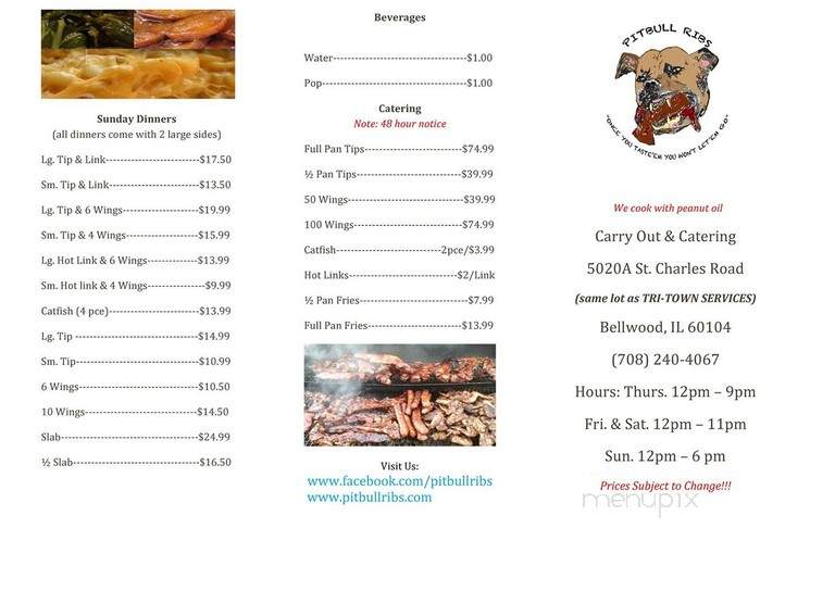 Pitbull Ribs - Bellwood, IL menu_pic