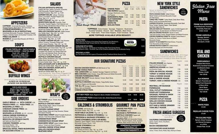 Pizza206 - Tabernacle, NJ menu_pic