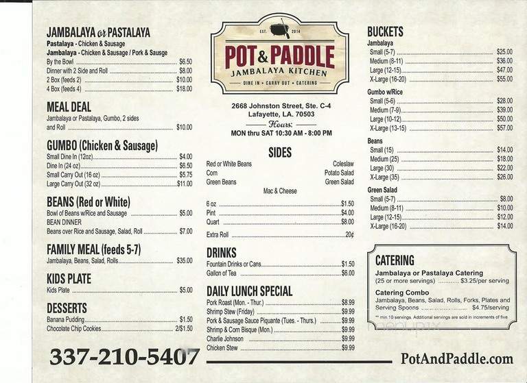 Pot and Paddle Jambalaya Kitchen - Lafayette, LA