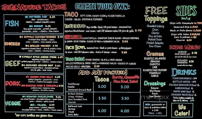 Prime Taco - Ridgefield, CT menu_pic