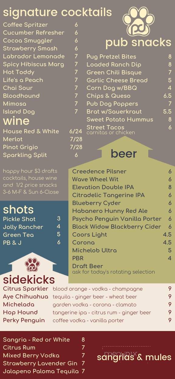 Pub Dog Colorado - Colorado Springs, CO menu_pic