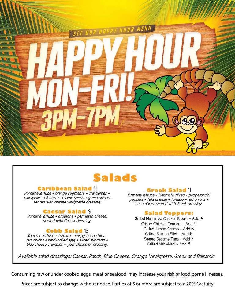 Rafiki Tiki - Riviera Beach, FL menu_pic