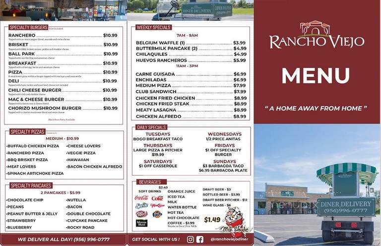 Rancho Viejo Diner - Rancho Viejo, TX menu_pic