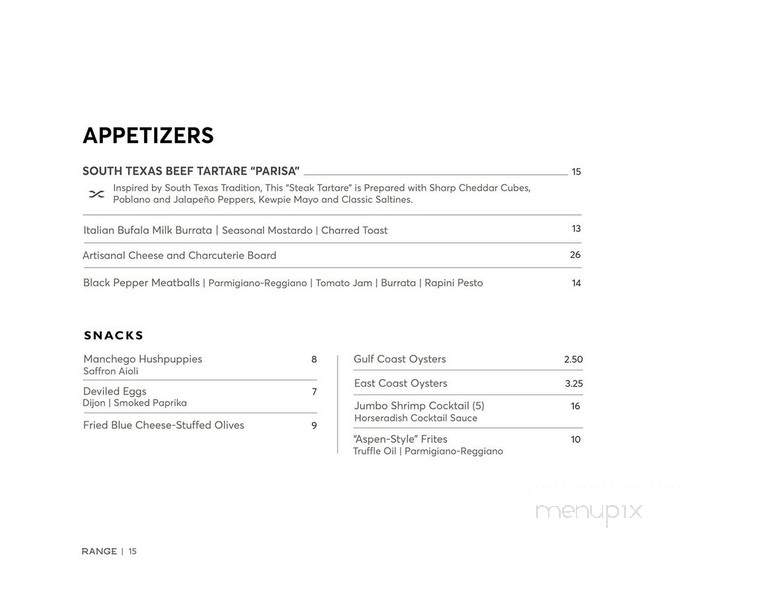 Range - San Antonio, TX menu_pic