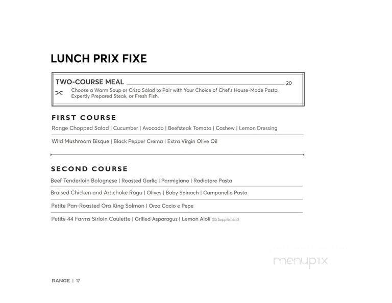 Range - San Antonio, TX menu_pic