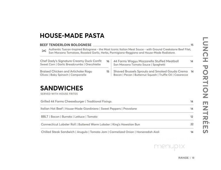 Range - San Antonio, TX menu_pic
