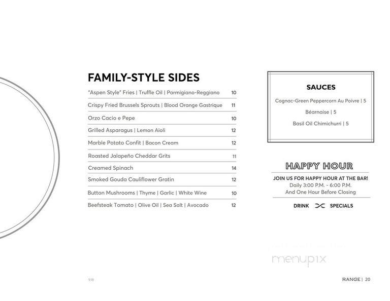 Range - San Antonio, TX menu_pic