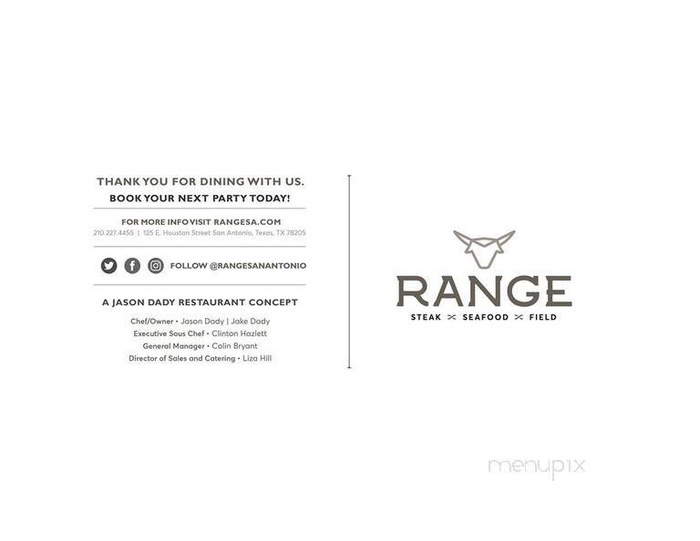 Range - San Antonio, TX menu_pic