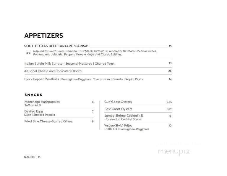 Range - San Antonio, TX menu_pic