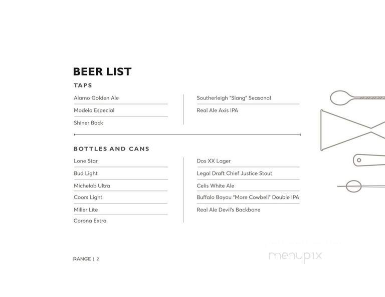 Range - San Antonio, TX menu_pic
