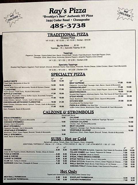 Ray's Pizza - Chesapeake, VA