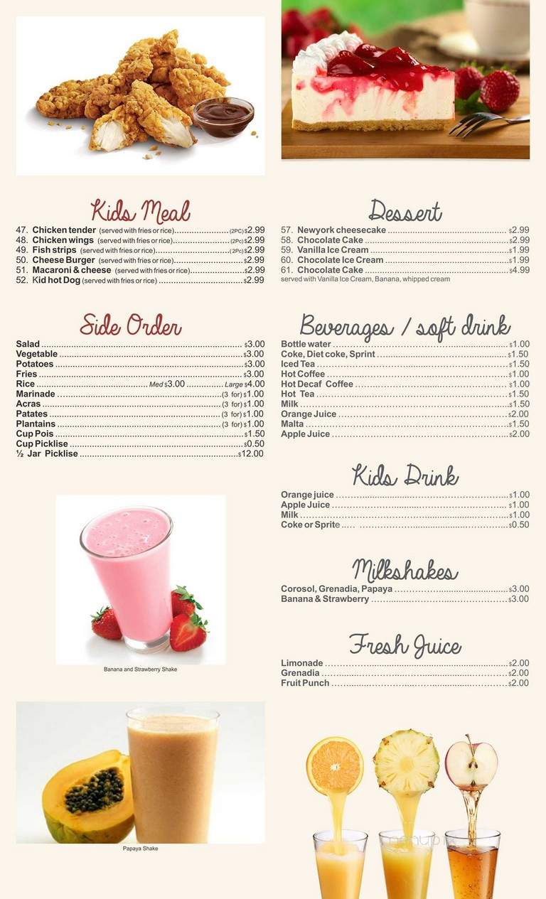 RC Caribbean Restaurant - Boynton Beach, FL menu_pic