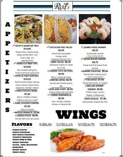Ricky's Apollo Beach - Apollo Beach, FL menu_pic
