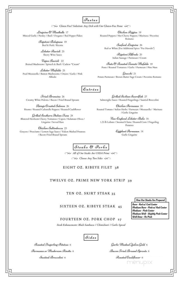 River - Wethersfield, CT menu_pic