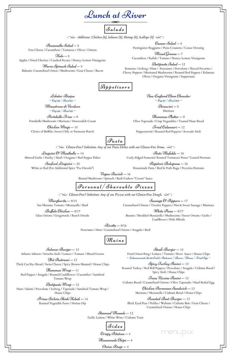 River - Wethersfield, CT menu_pic