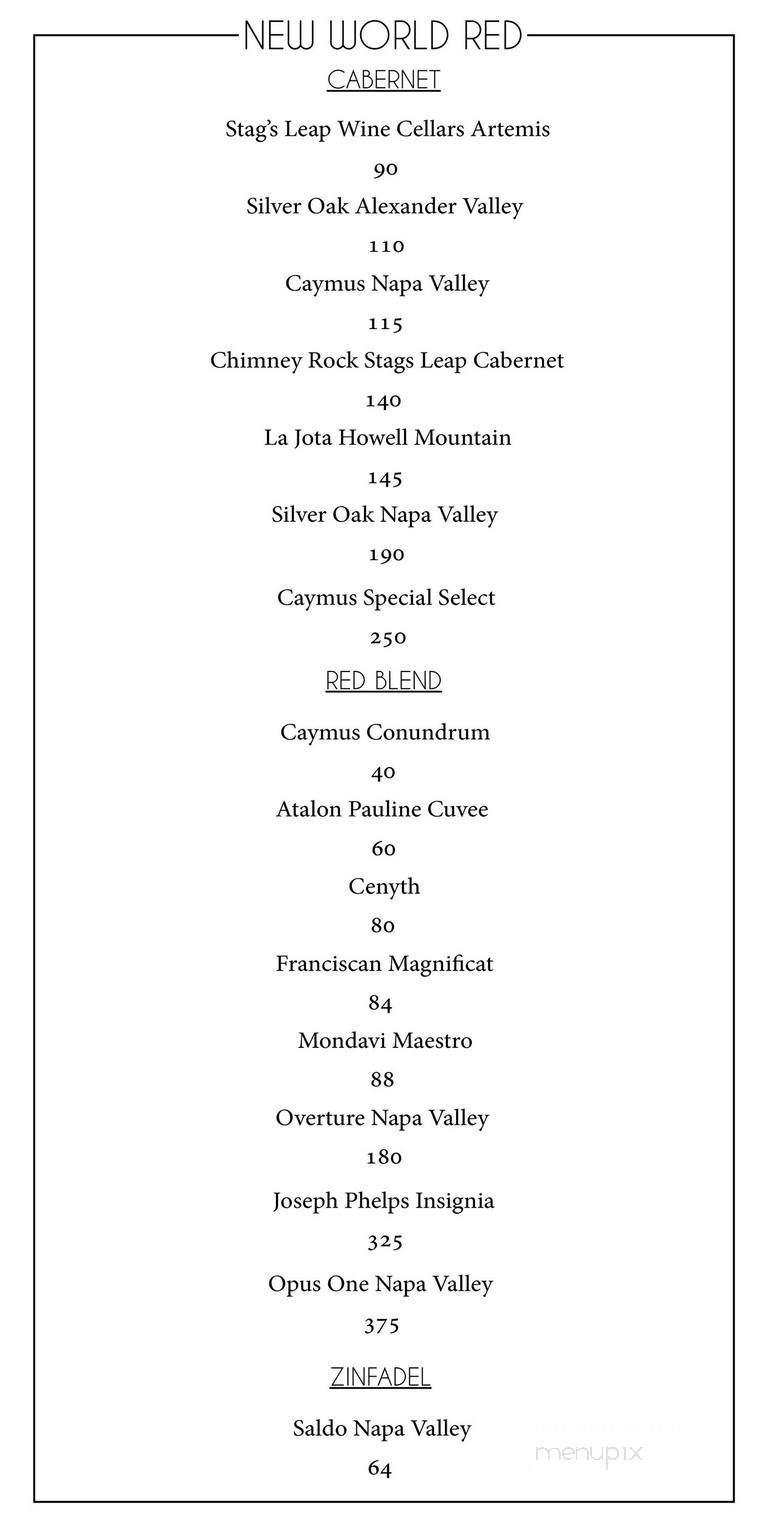 Rizzutos Ristorante Chop House - New Orleans, LA menu_pic