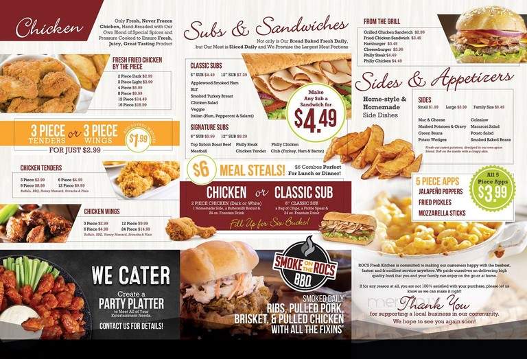ROCS Fresh Kitchen - Martinsburg, WV menu_pic