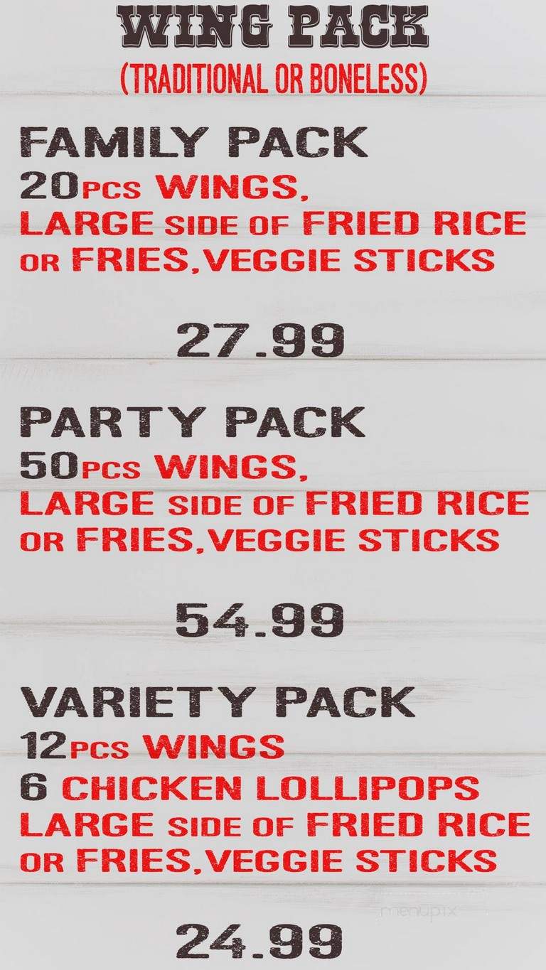 Rodeo Wings - Fort Worth, TX menu_pic