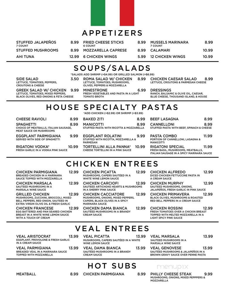 Roma Italian Bistro - Bastrop, LA menu_pic