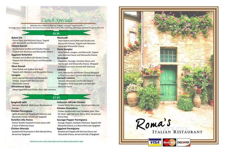 Roma Italian Restaurant - West Plains, MO menu_pic